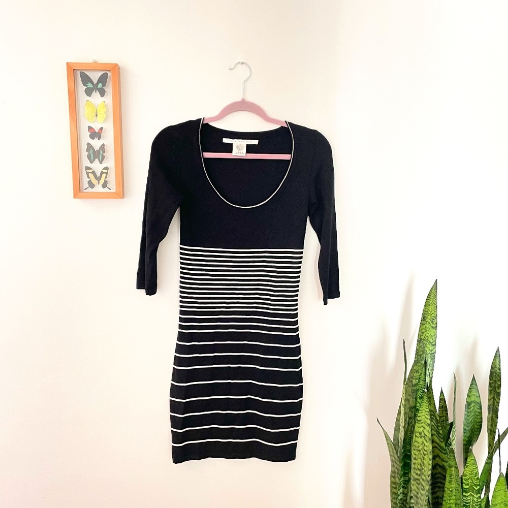 Max Studio, Size X Small, Black and White Striped Dress